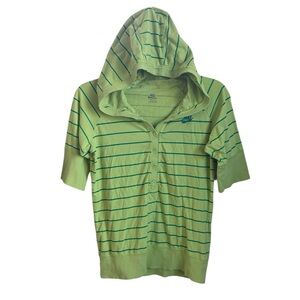 Nike Big Boy’s Striped Hooded Top size M Green